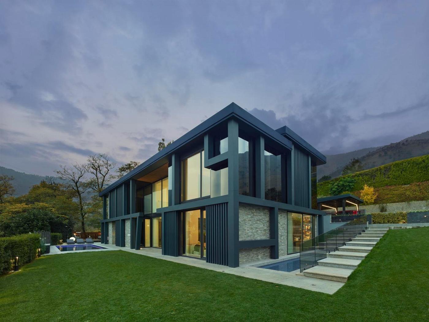 La villa al tramonto