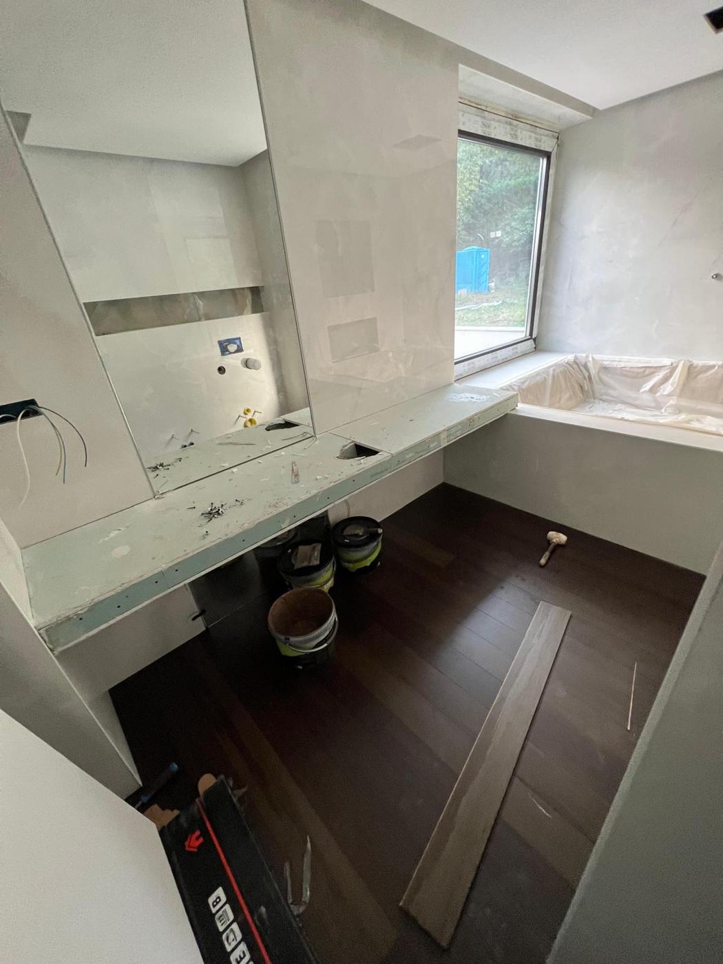 Bagno padronale: struttura in cartongesso